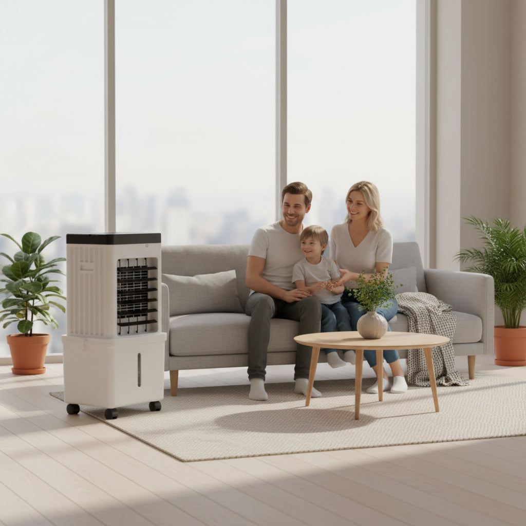 NOVACOOL – 3-in-1 Luftkühler – Ventilator und Luftbefeuchter in einem Gerät